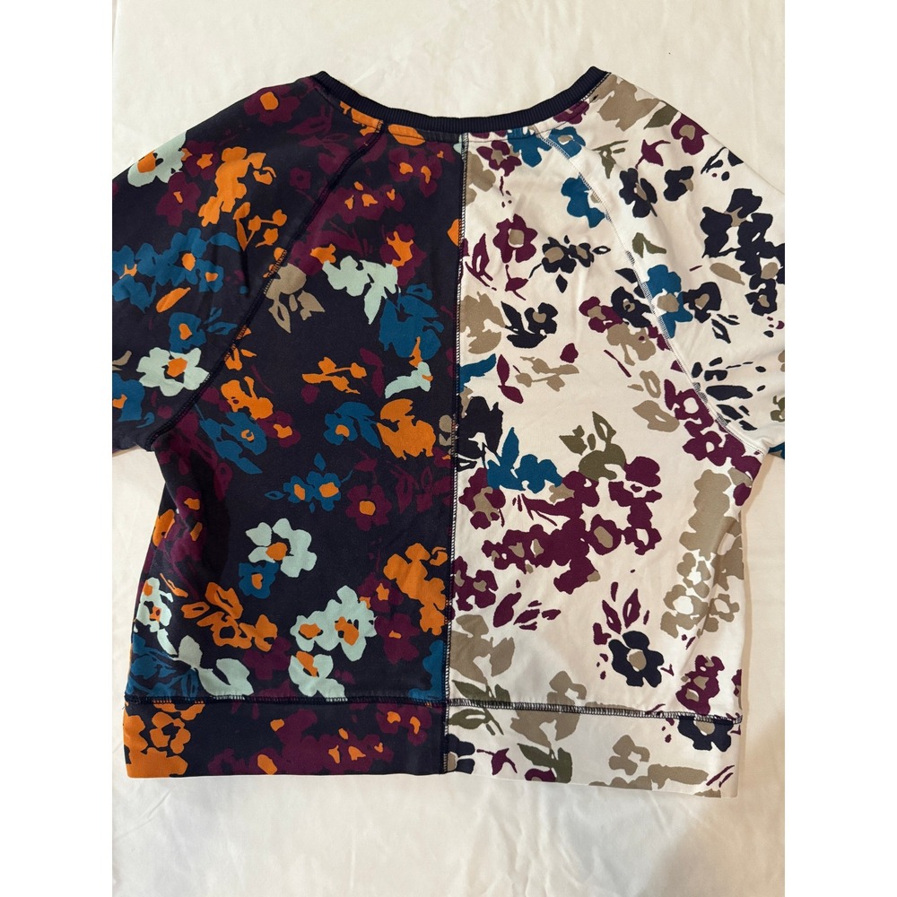 Maeve Anthro Floral Colorblock Sweatshirt Cottagecore Art Teacher Boho Medium - Picture 2 of 6